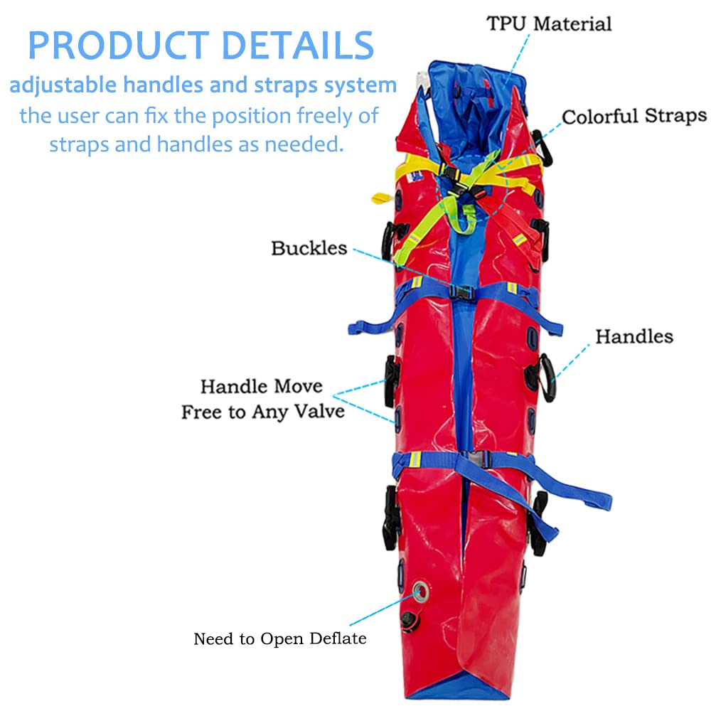 Emergency Vacuum Stretcher Mattress - Outdoor First Aid Full Body Fixed Splint Protection Device for Rescue & Accidents