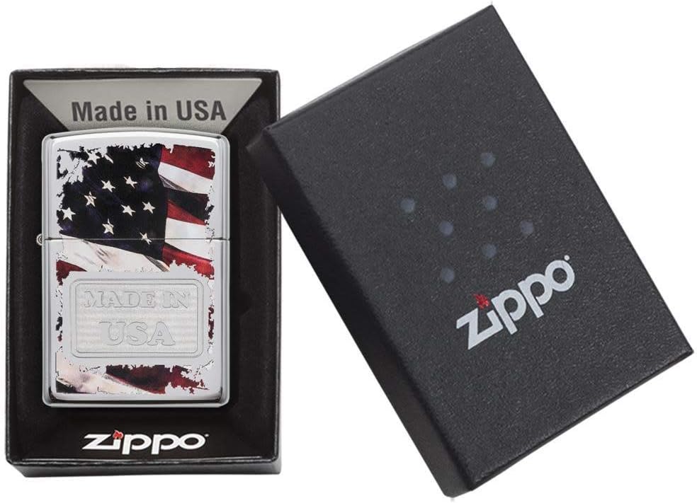 Zippo Made in USA High Polish Chrome Pocket Lighter, Multi, One Size