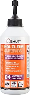 WOP24 PU colle pour bois Polyuréthane-colle à bois, excellente résistance à l'humidité D4, pour bois durs et mous, peut être poncé et peint, flacon de 500g (1)
