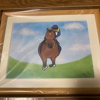 JRA おがわじゅり イラスト サイン入り ディープインパクト