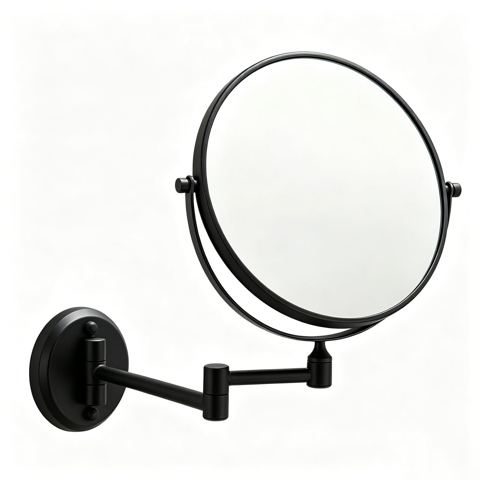 8 Pollici Specchio Cosmetico da Parete Telescopico, Specchio da Trucco Pieghevole da Parete con Ingrandimento 1X/3X, Girevole a 360° Specchio da Bagno, per Trucco e Rasatura in Bagno