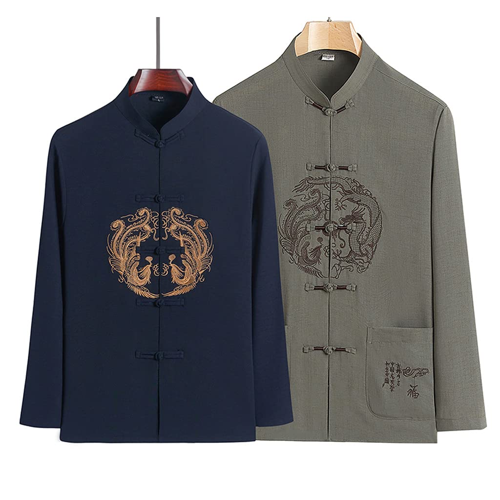 Uni Coppie Tang Abiti Abiti Tradizionali Cinesi Kung Fu Uniformi Abbigliamento Taichi Cotone Lino Set di Arti Marziali Manica Lunga Traspirante Abbigliamento da Ginnastica mattutina (Donne Rosse)