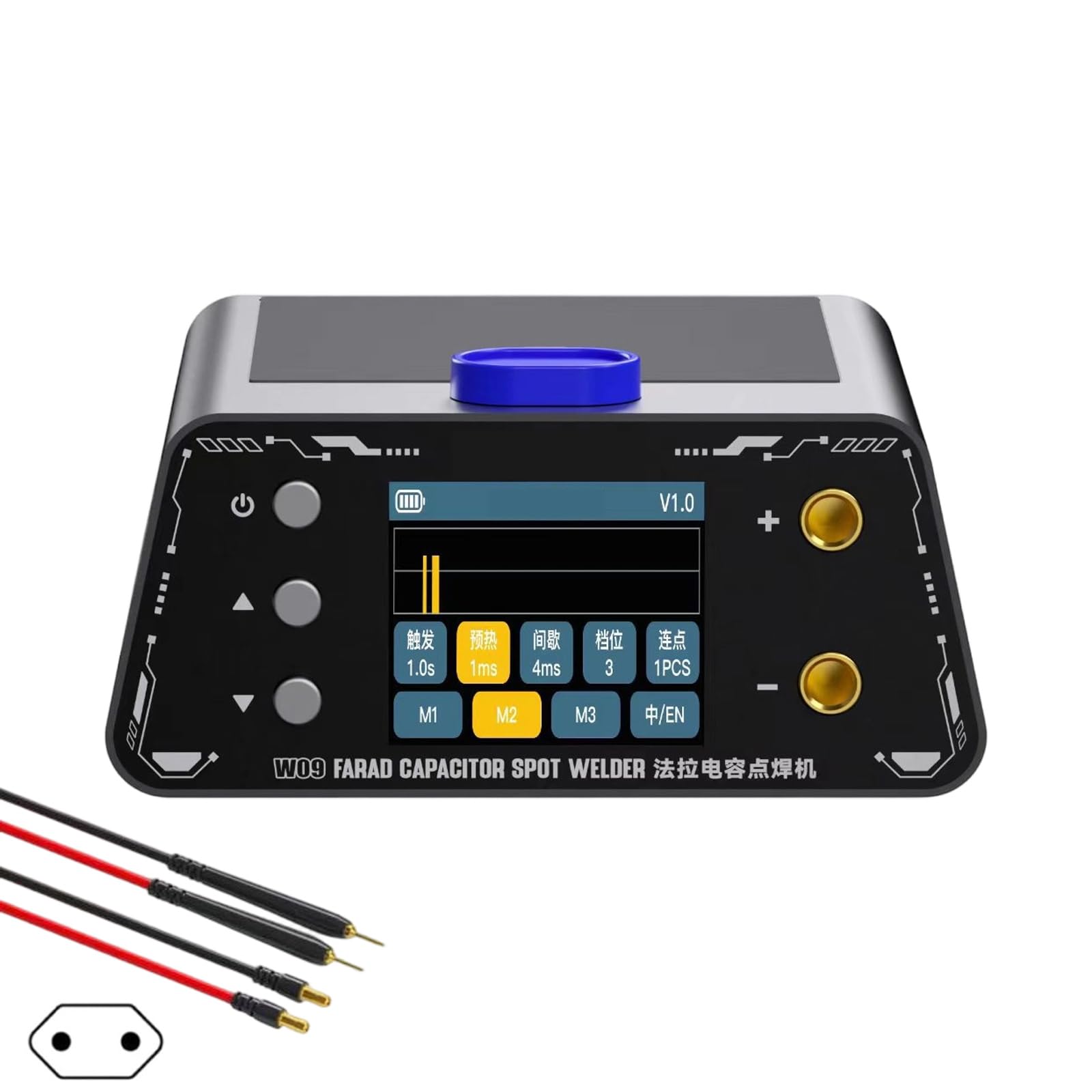 Saldatore multifunzione W09 5500W 1100A per saldatura batterie | Riparazione professionale del nichel della scheda controllo del gruppo batteria da 5500 W 1100 A con