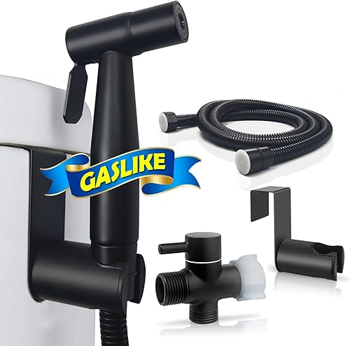 GASLIKE Pulverizador de bidé de mano, limpieza de inodoro, pañal para bebé, limpieza higiénica, instalación rápida y fácil, múltiples usos, acero