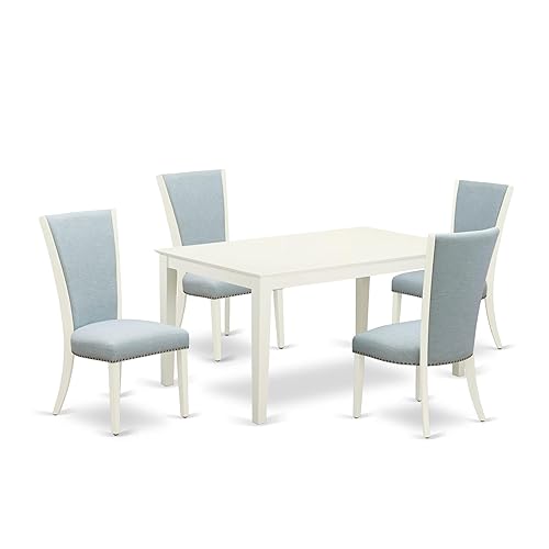 CAVE5-LWH-15 5 Piece Dining Room Table Set Includes a Rectangle