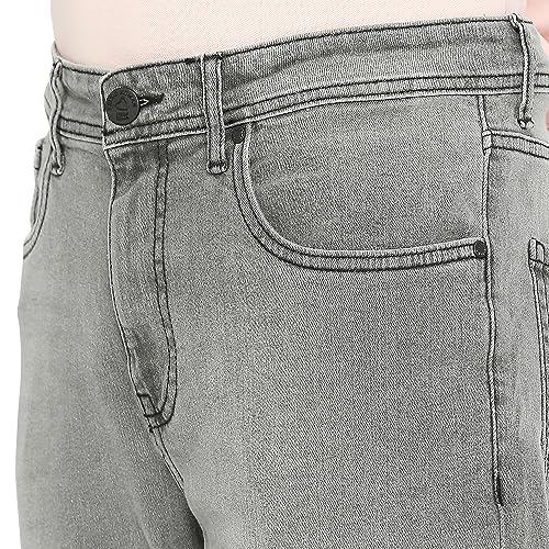 Image of Being Human Green Skinny Cropped Fit Men's Denims Clothing