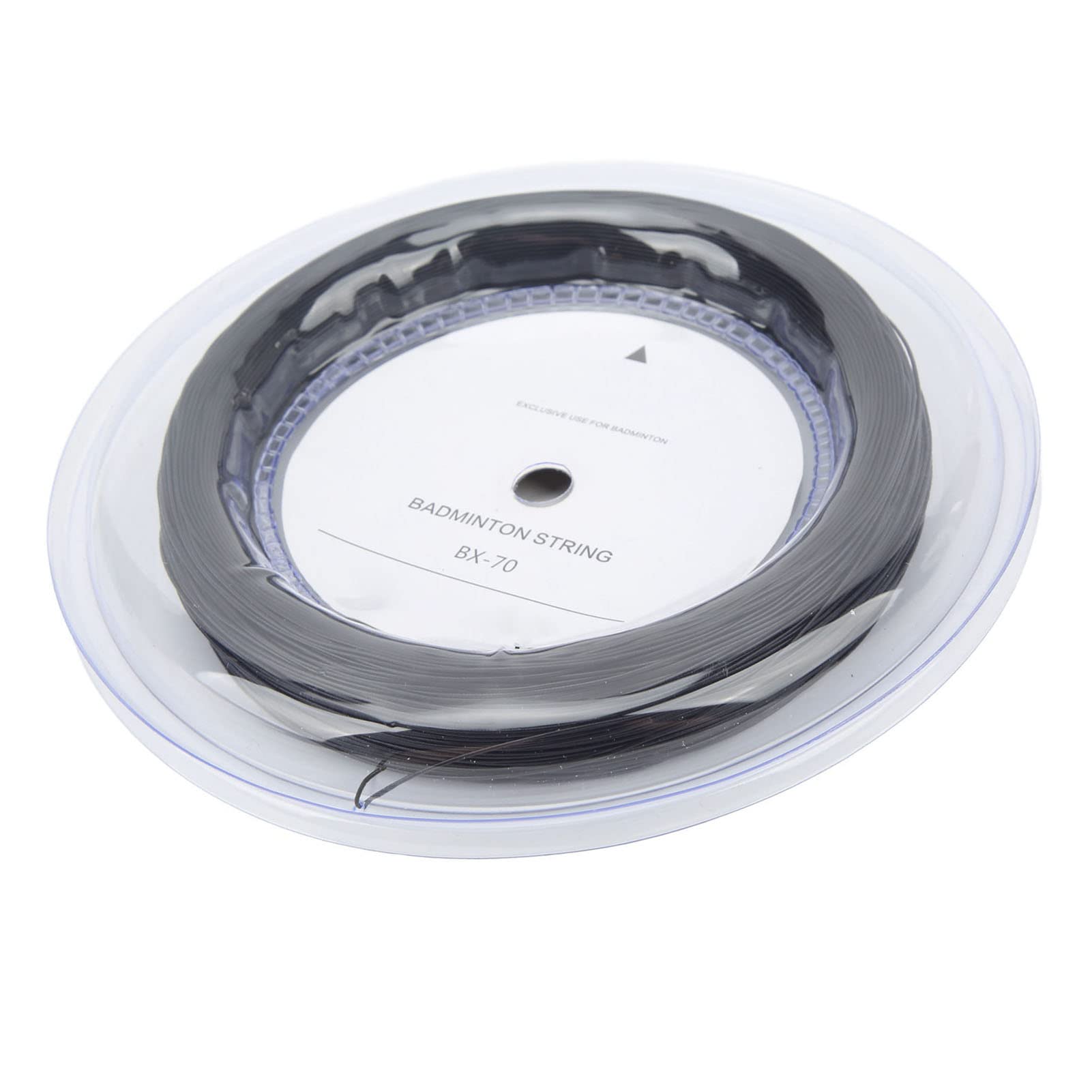 Corde de Raquette de Badminton Professionnelle, Pièces de Rechange de Bobine de 0.7mm, 200m, Couleur Vive à Haute élasticité (Black)