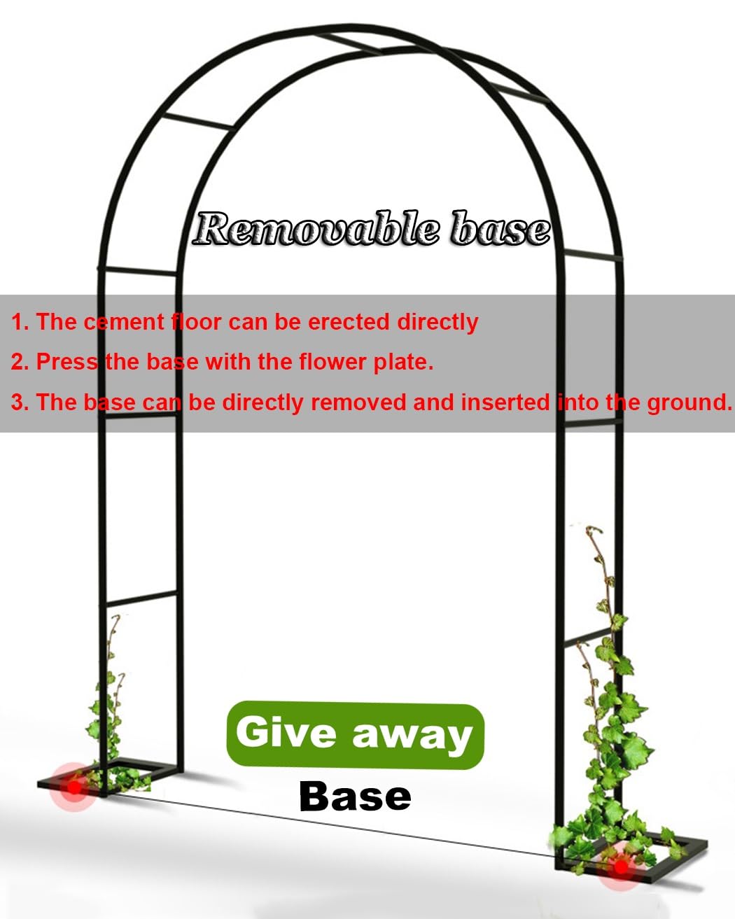Metalowa kratka ogrodowa do roślin pnących 1,8 m x 2 m czarna łuk zewnętrzny/wewnętrzny DIY wsparcie dla roślin