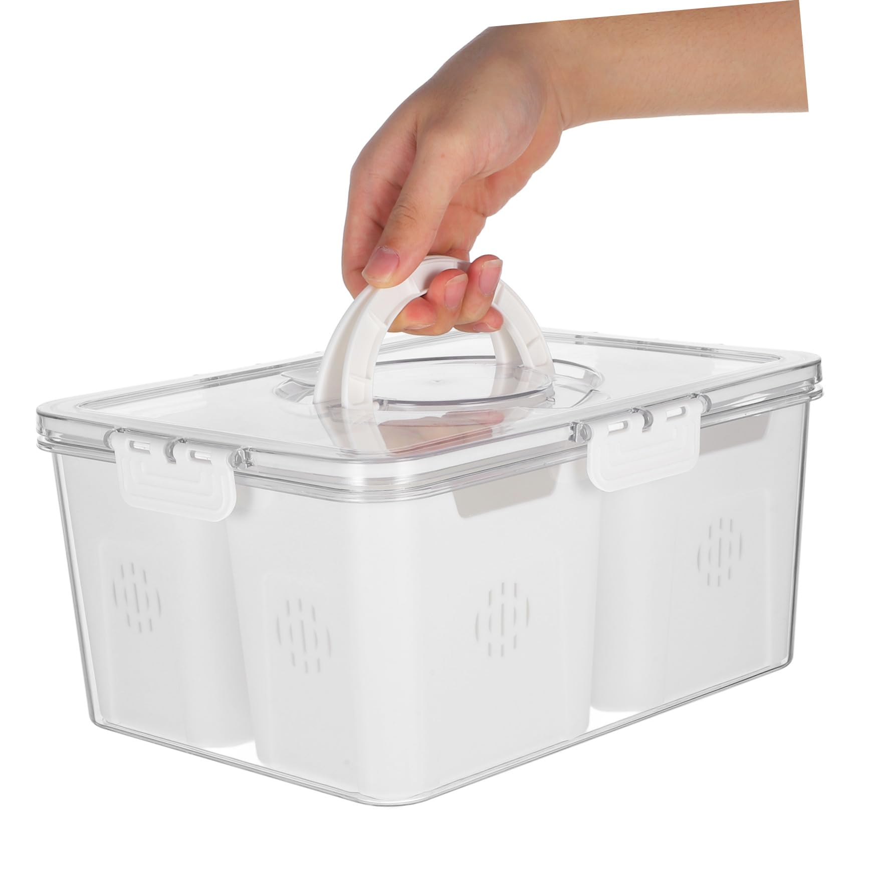 Kühlschrank-organizer mit Deckel Transparent Lebensmittelbehälter Fächer Abtropfschale für Obst und Gemüse Kunststoff-kühlschrankbox für Einfache Aufbewahrung