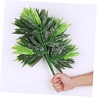 Vista 6 de ARTIBETTER 36 hojas artificiales de bambú en maceta, palo de bambú artificial, hojas decorativas para manualidades