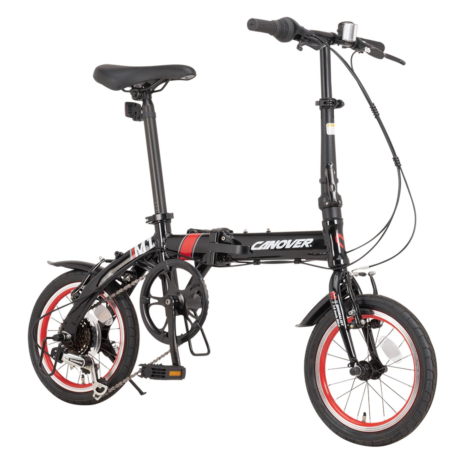 CANOVER IM1 折りたたみ自転車 黒 CANOVER 折りたたみ自転車 14インチ 軽量 アルミフレーム シマノ
