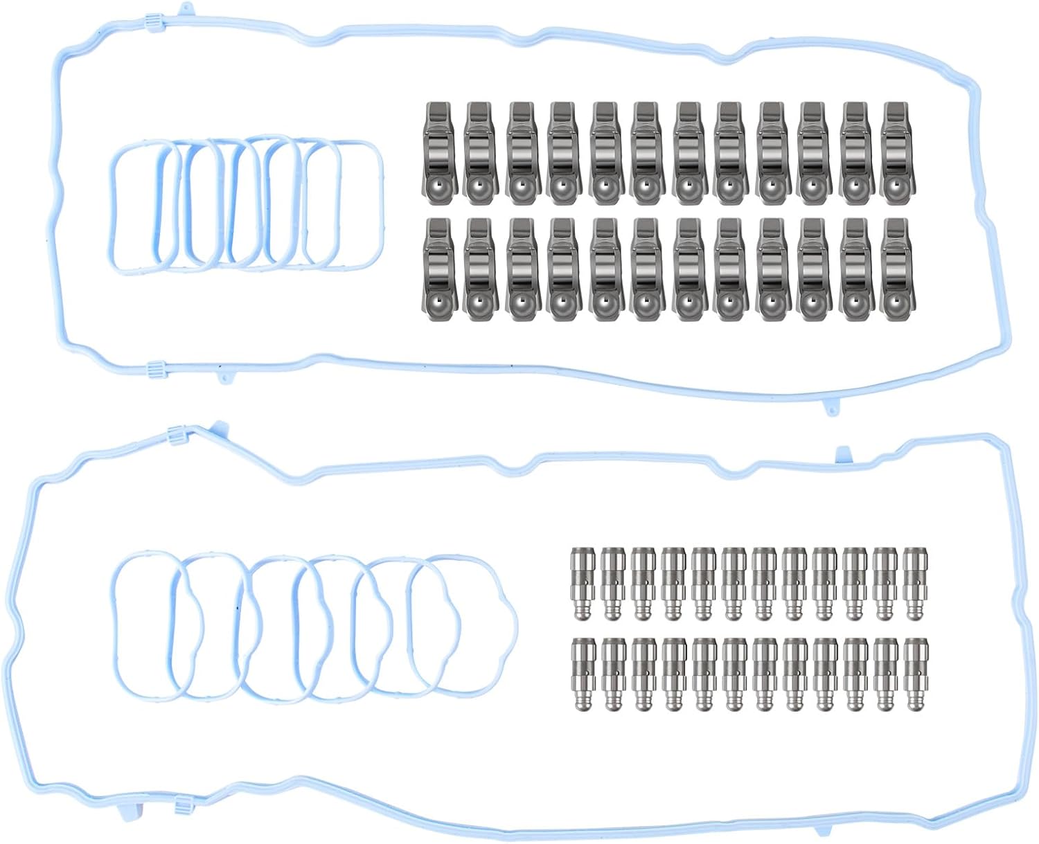 5184296AH Rocker Arms Lifters Kit Valve Gaskets Kit Compatible with 2011-2016 Chrysler 200 300 Dodge Challenger Charger Jeep Grand Cherokee Wrangler Ram 1500 3.6L V6 DOHC Replace 5184294AC 5184294AD