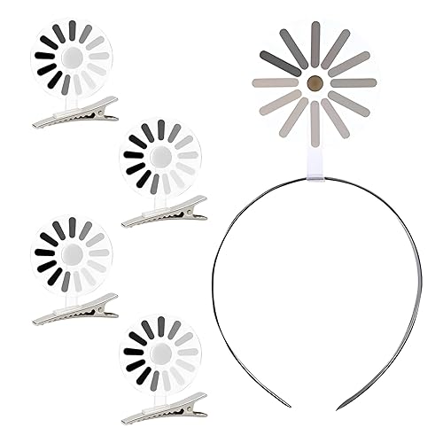 AGLOO 5 Pack Abstract Brain Loading Creative Headband Hairpin -