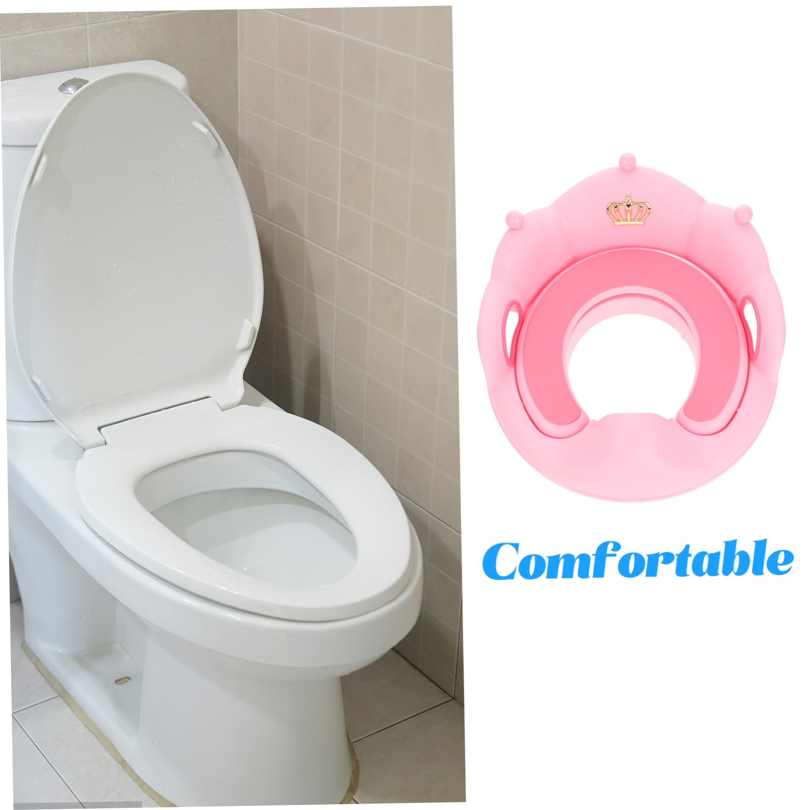 Toyvian Asiento De Entrenamiento Wc Niñas Tapa Desmontable Cojín Asa y Respaldo Color
