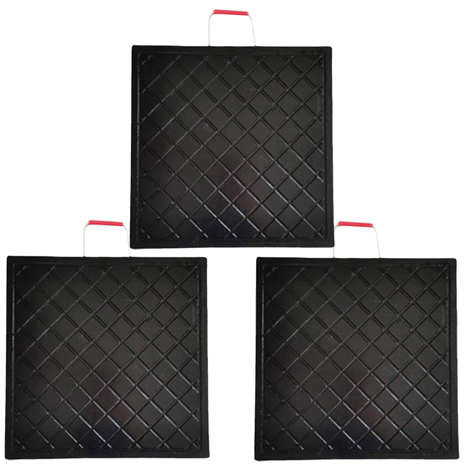 Generico Supporti di appoggio per Camion e Gru da 45 x 45 cm, Confezione da 3, Resistenti, con Maniglia, Ideali per la Costruzione di Ponti e Il Supporto in Cantiere.