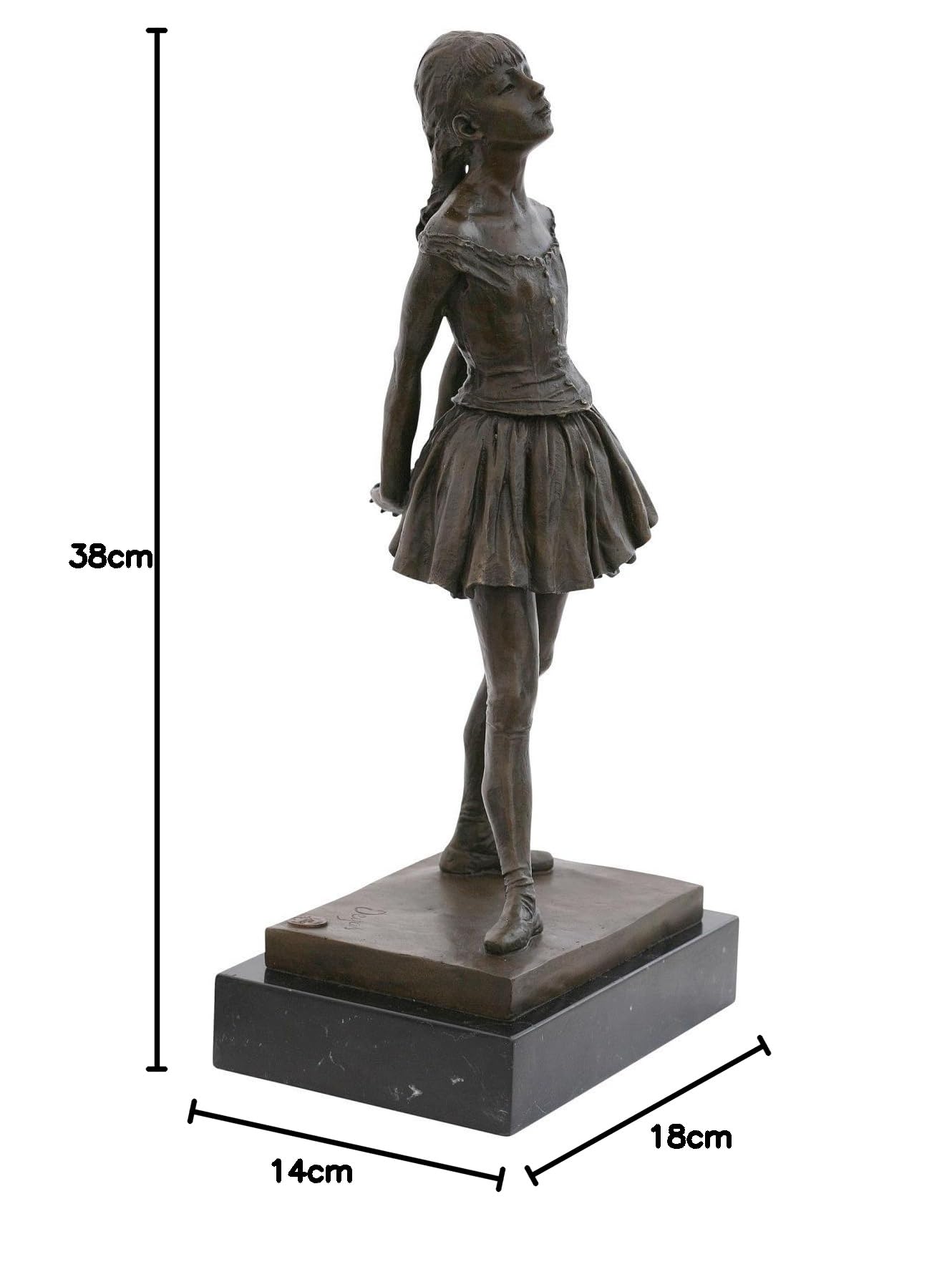 Figurka z brązu baletowa tancerka klasyczny taniec repro statuetka z brązu rzeźba statuetka balerina 40 cm