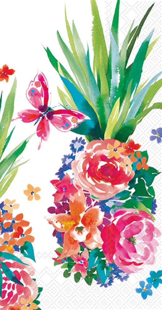 Boston InternationalIHR 3-Ply 16-Count Guest Towel Buffet Paper Napkins, 8.5 x 4.5-Inches, Caribbean Bar