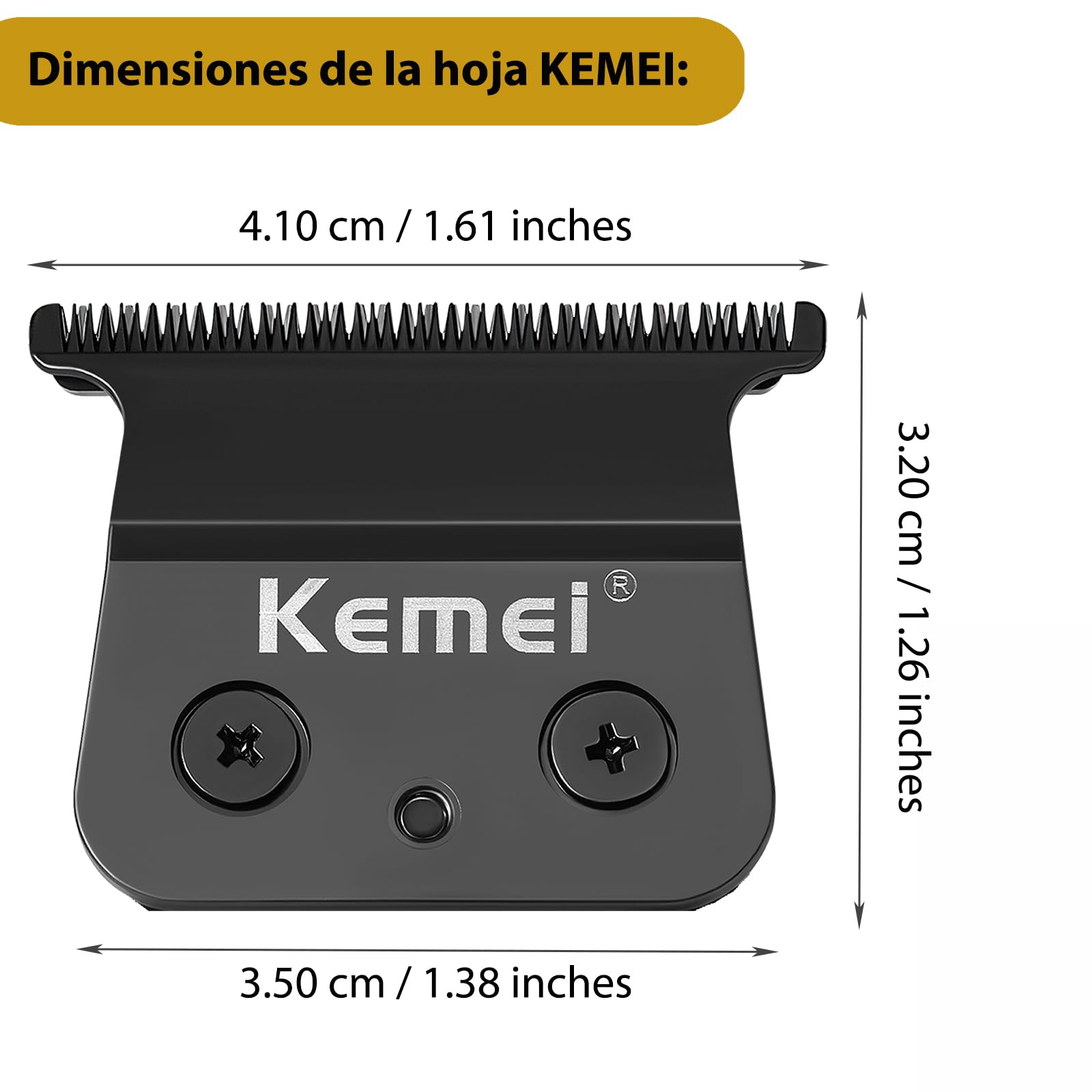 KEMEI PG2299 - Cuchillas de repuesto profesionales para cortapelos de pelo, hoja metalúrgica en polvo, cuchillas en forma de T, afiladas y duraderas
