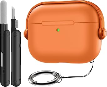 TiMOVO Case for AirPods Pro 3 2025 with Secure Lock, Orange