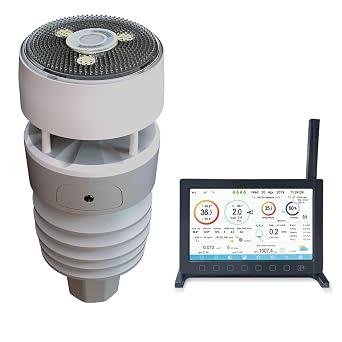 ECOWITT Wittboy Weather Station HP2564, 7 in 1 Wireless Weather Stations with Outdoor Sensors, 7-inch TFT Color Touch Screen Indoor Console Receive Weather Forecast for Home Garden Farm, 868 Mhz