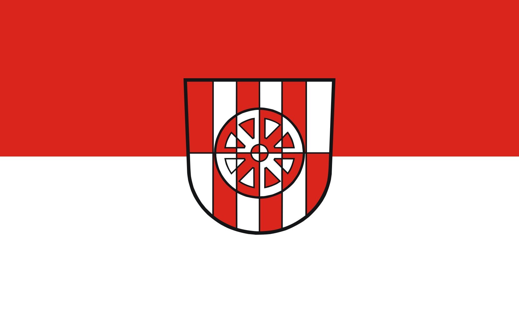 Drapeau Large Assamstadt format paysage 1.35m² pour cérémonies officielles