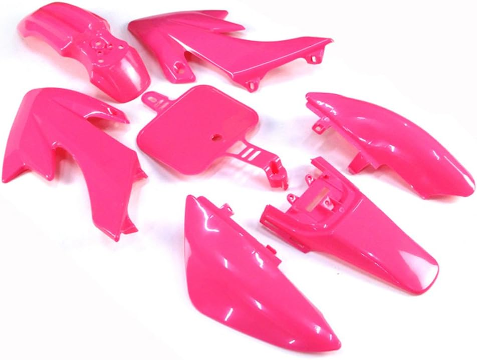 Race-Guy Pink Strength Plastic Fairing Body Cover Kits For Honda XR50 CRF50 Piranha SSR Thumpstar Stomp Coolster SDG GPX DHZ CRF50 XR50 50cc 70cc 90cc 110cc 125cc 140cc 150cc 160cc Dirt Pit Bike