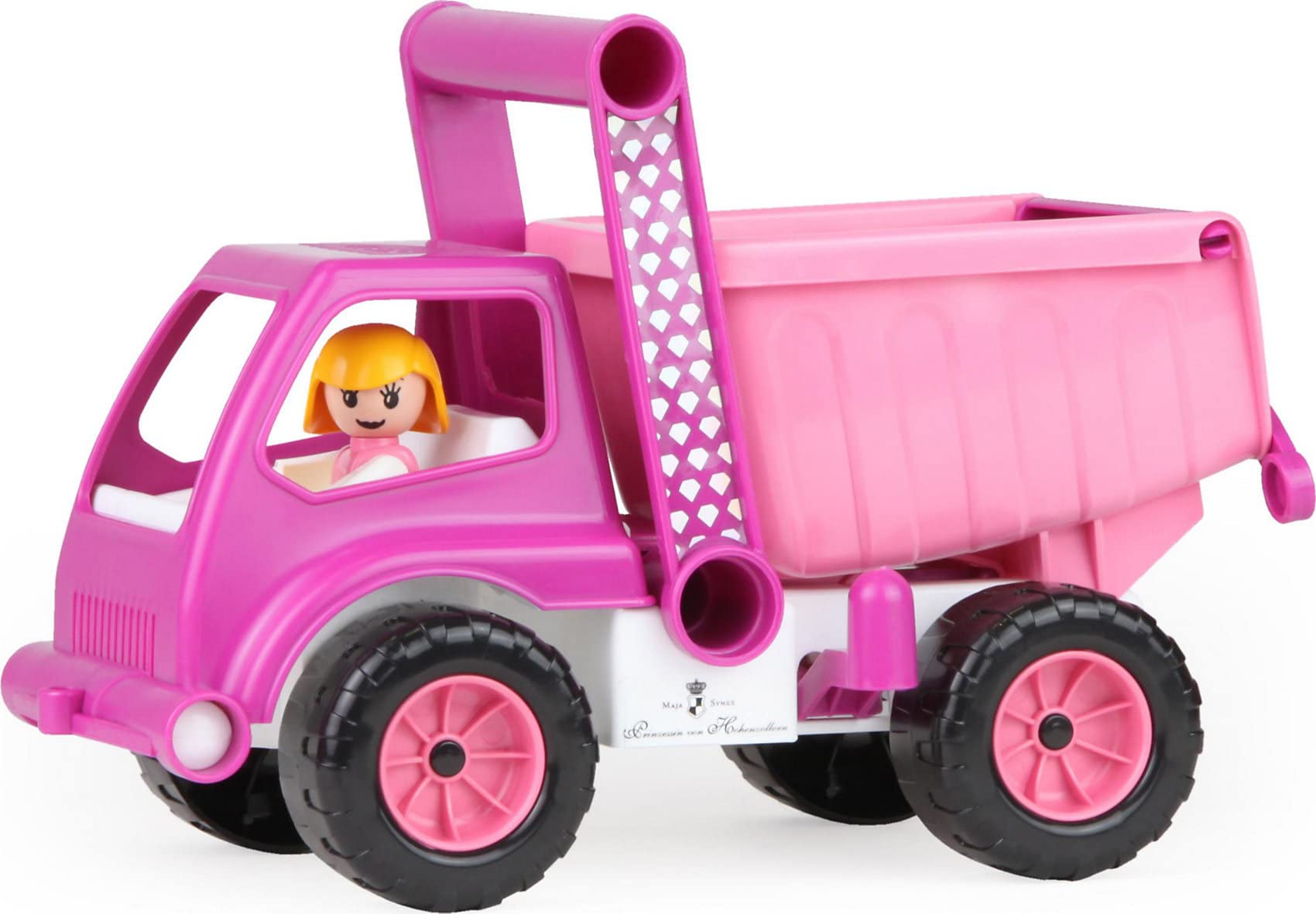 Lena Prinzessin von Hohenzollern Dump Truck, Construction Vehicle, Approx. 27 cm, Pink, For Girls Aged 2+