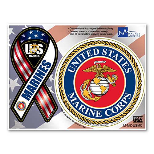 Imán decorativo redondo USMC tamaño pequeño miniatura 1