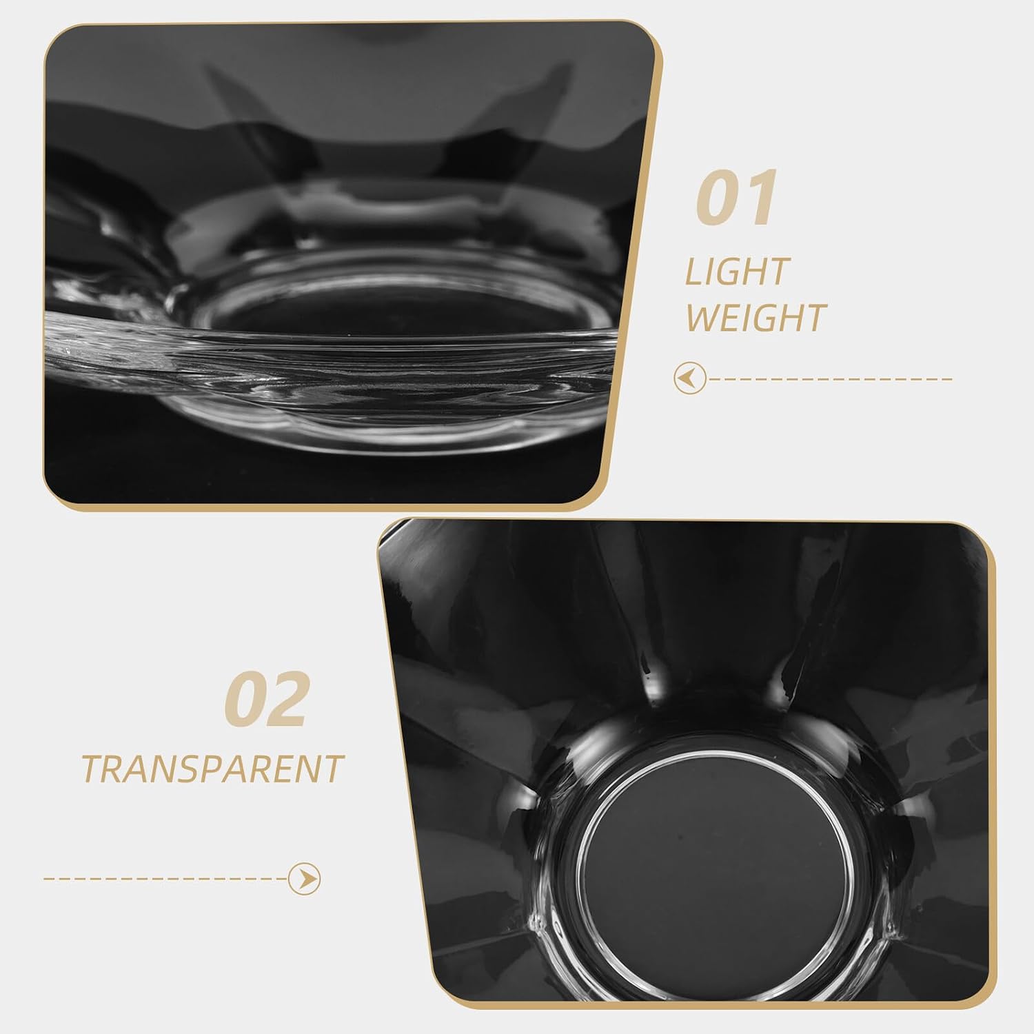 4pcs round Glass Tea Saucers Set, Thickened Glass Dessert Plates, Fruit and Snack Serving Dishes for Home, Ktv, and Tea Table Use