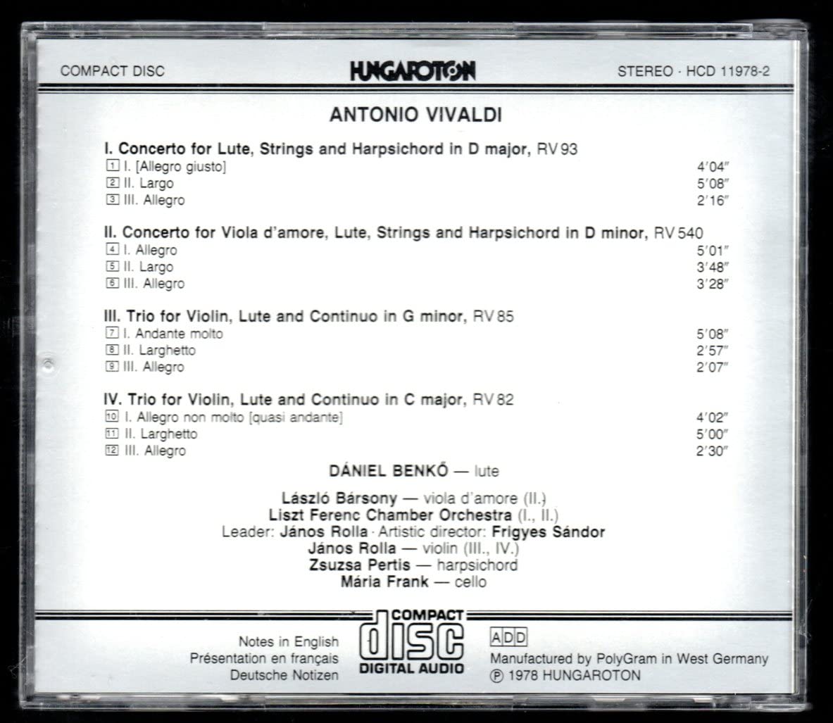 Vivaldi: Lute Concertos & Trios