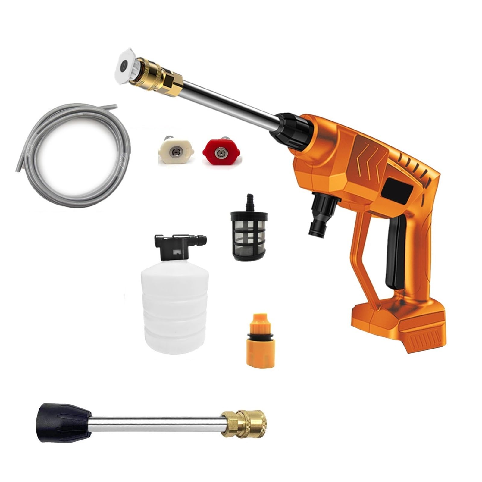 Pulitore For Pistola For Auto Ad Acqua A Spruzzo Automatico Con Batteria Al Litio Ricaricabile For Rondella For Alta Pressione Senza Fili For Da 18V Potente Getto A Pressione
