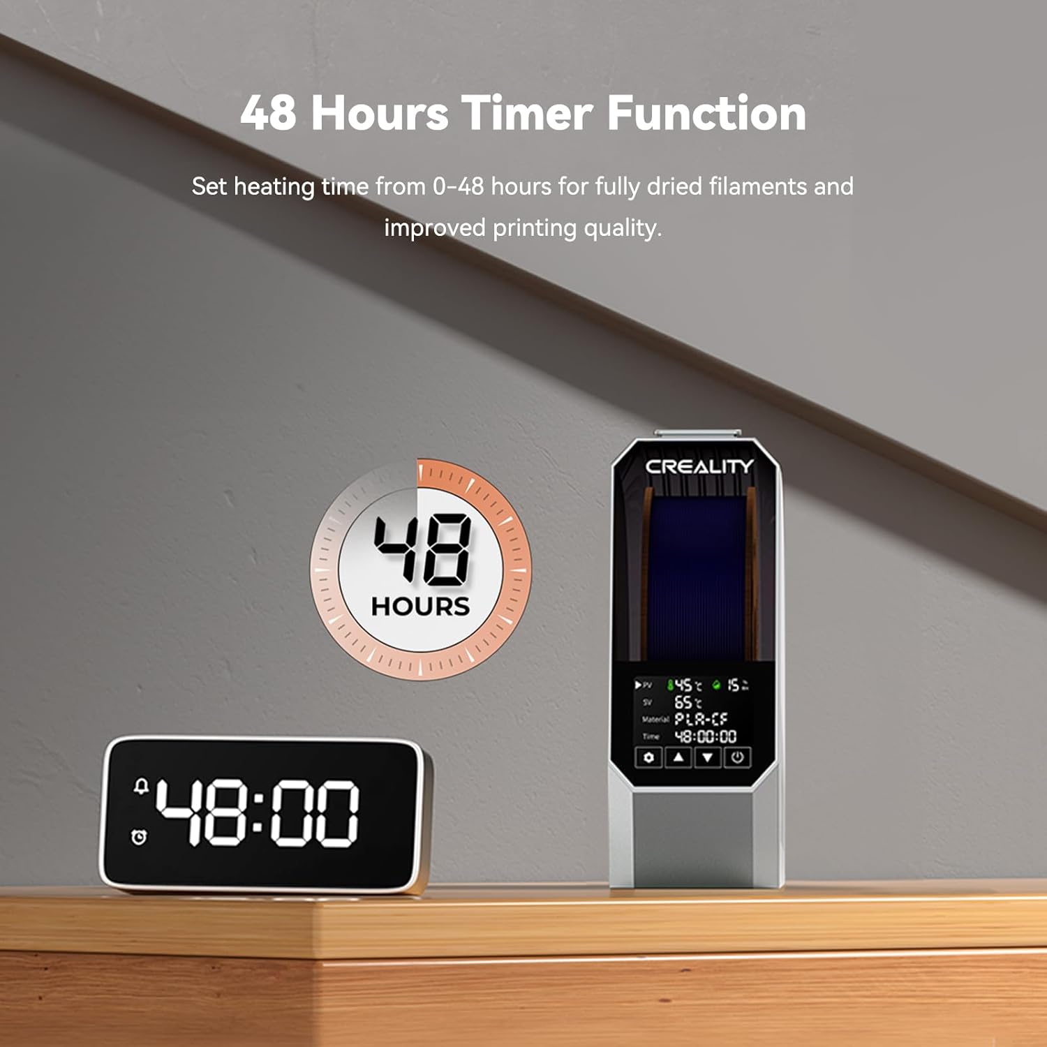 CREALITY Space Pi Filament Dryer with PLA Filament 1.75mm Rainbow, 3D Printer Filament 1kg (2.2lbs) Spool