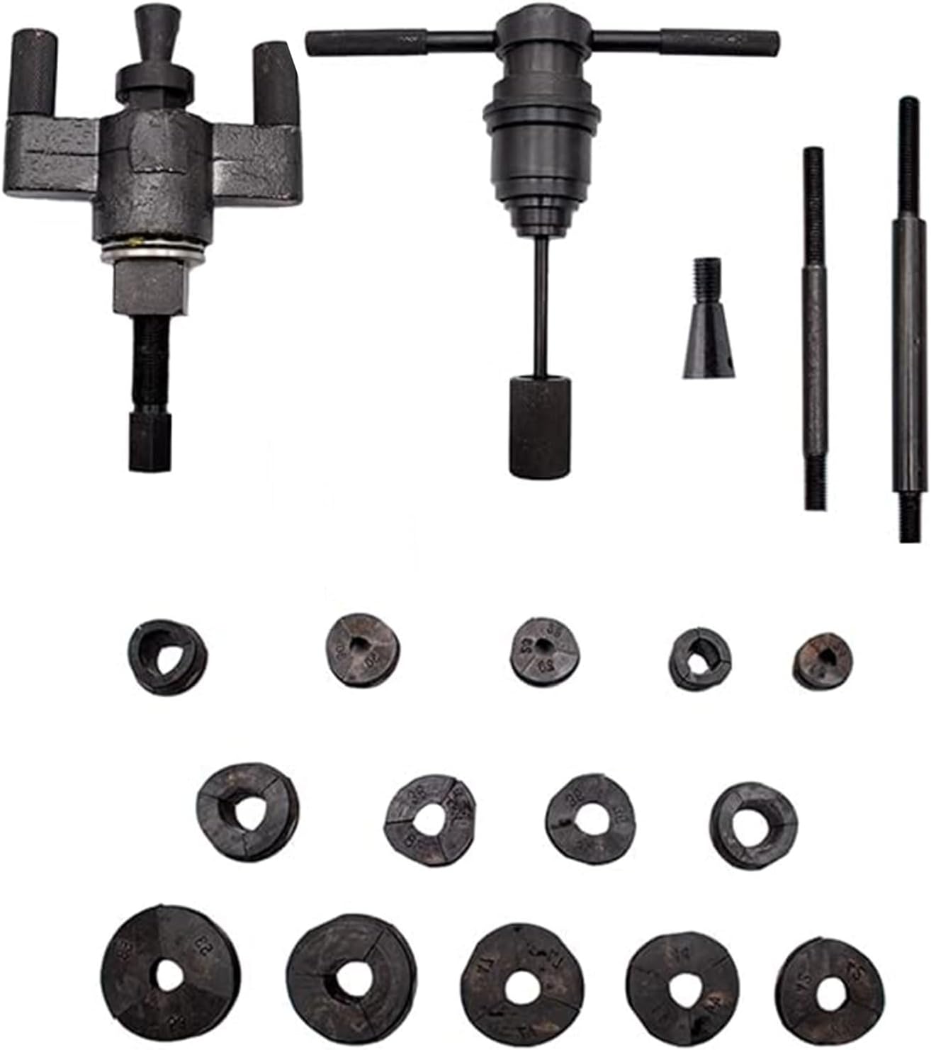 Valve Seat Ring Extractor Puller Tool, 24-53MM, Luofan Steel Forging, Pull/Press Dual Purpose, High Temperature Quenching, Portable Box, Engine Valve Train Tool