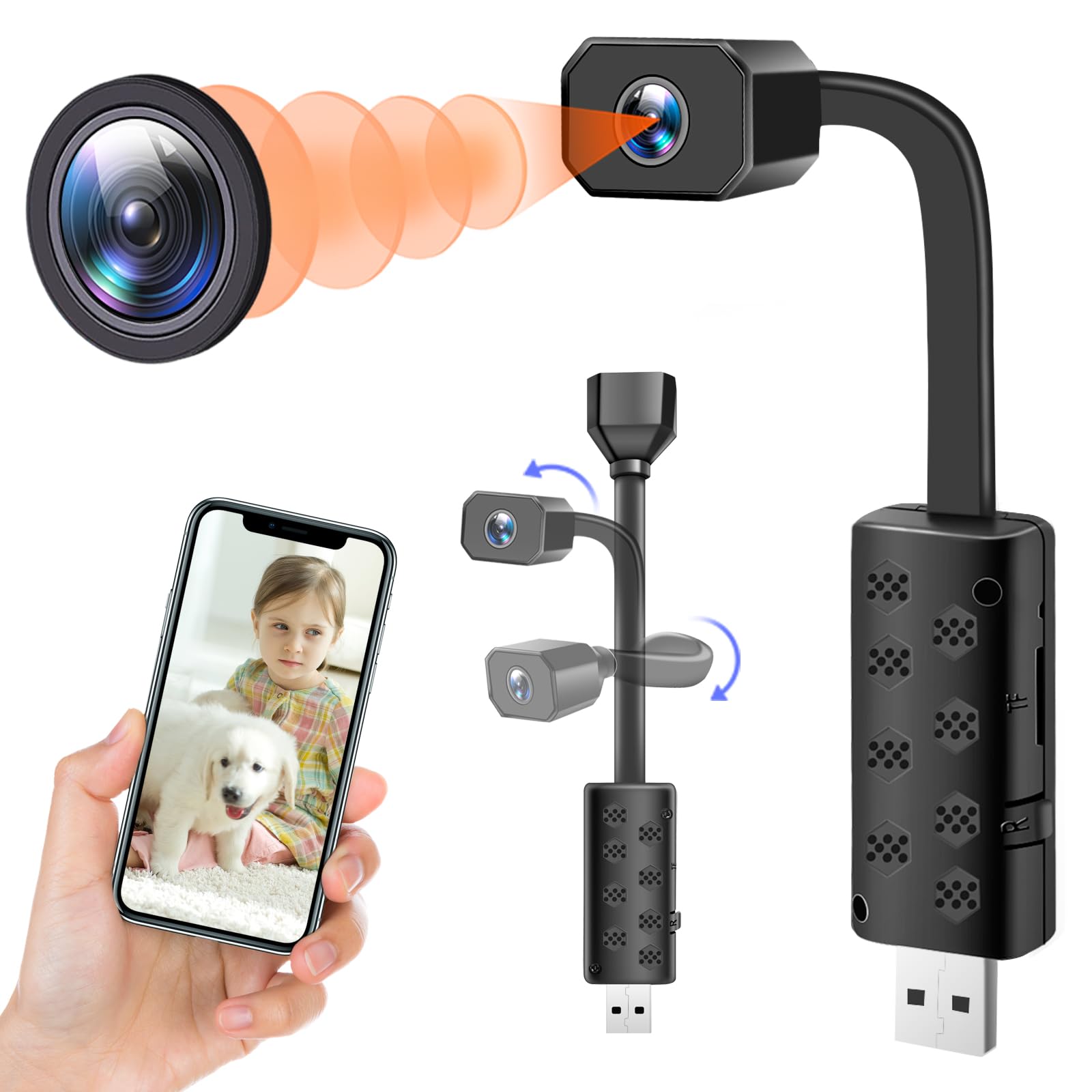 SecuraLen Mini Action Cam WiFi met scherm, 4K UHD en 150° groothoek, IP65 waterdichte bodycam 4K 64GB, draagbare anti-shake helmcamera motorfiets - ideaal voor sport en outdooractiviteiten