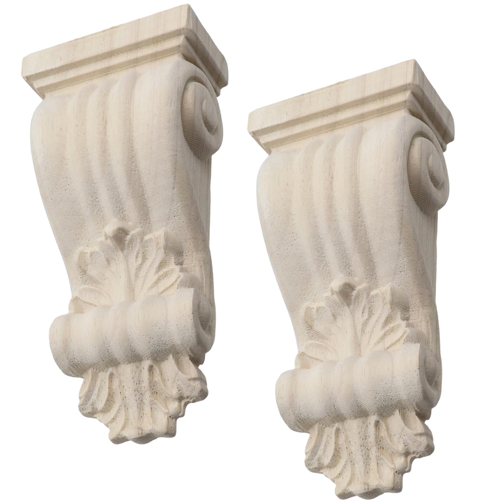 Oak Wood Corbel 2Pcs, 3.1 L x 1.8 W x 6.8 H Inches — image 1