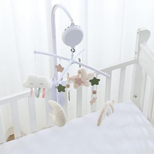 Miniatura 3 de Crib Mobile 35 Lullaby Muisc, móviles de algodón para cunas y Pack N Play, fácil de instalar, juguetes colgantes de animales de peluche, niños y