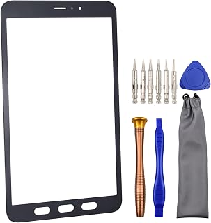 Tablet Front Glass Screen Replacement with OCA Adhesive for Samsung Galaxy Tab Active3 SM-T575 Black 8.0"