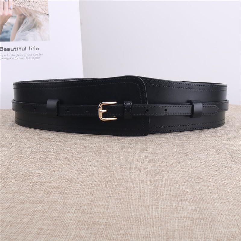 Leather belt women's leather layer cowhide wide needle buckle dual-purpose waist seal for dress