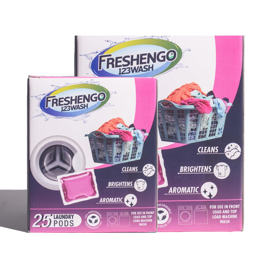 FRESHENGO 123wash 4in1 Liquid Detergent Pods For Front Load & Top Load Washing Machines Sensual Twist Essential oils based Long lasting fragrance Combo 25+25 Pod (B0CG9SMH3N) Amazon Price History, Amazon Price Tracker