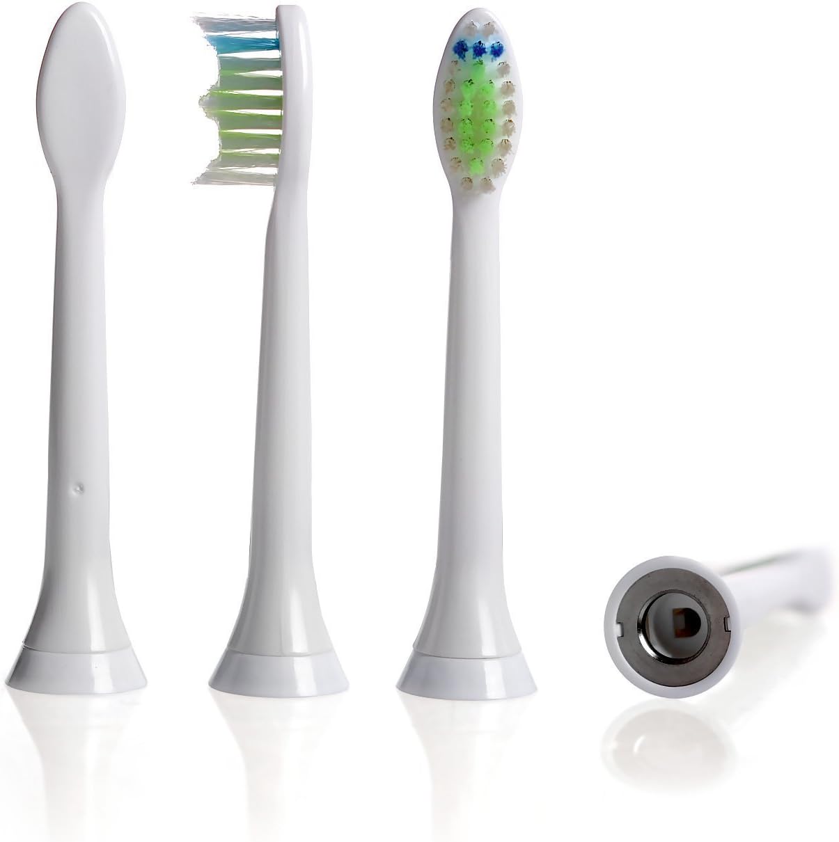 E-Cron Replacement Toothbrush Heads Compatible Brush Heads with various Snap-On Electric Toothbrushes, 4 pcs.