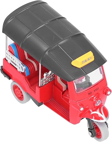 Miniatura 4 de RiToEasysports Triciclo de juguete, Tire hacia atrás Triciclo tailandés Simulación Aleación Tuk Tuk Modelo de coche de juguete Juguete de vehículo