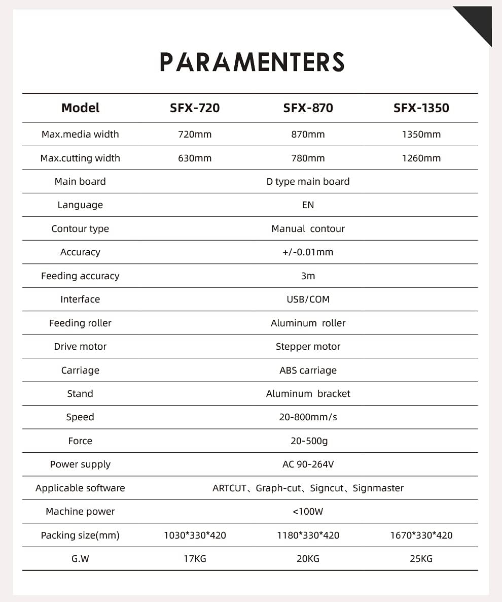 34Inch Vinyl Cutting Plotter Machine Vinyl Cutter Plotter 870mm(34") Max Paper Feed Vinyl Plotter Cutter with Speed Adjustable Sign Cutting with Floor Stand Signmaster Software