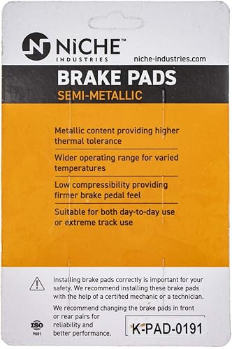 Miniatura 5 de NICHE Juego Pastillas de Freno para Harley-Davidson Dyna Softail Sportster 1100 44063-83D 44082-08 Delanteras traseras Semimetálicas