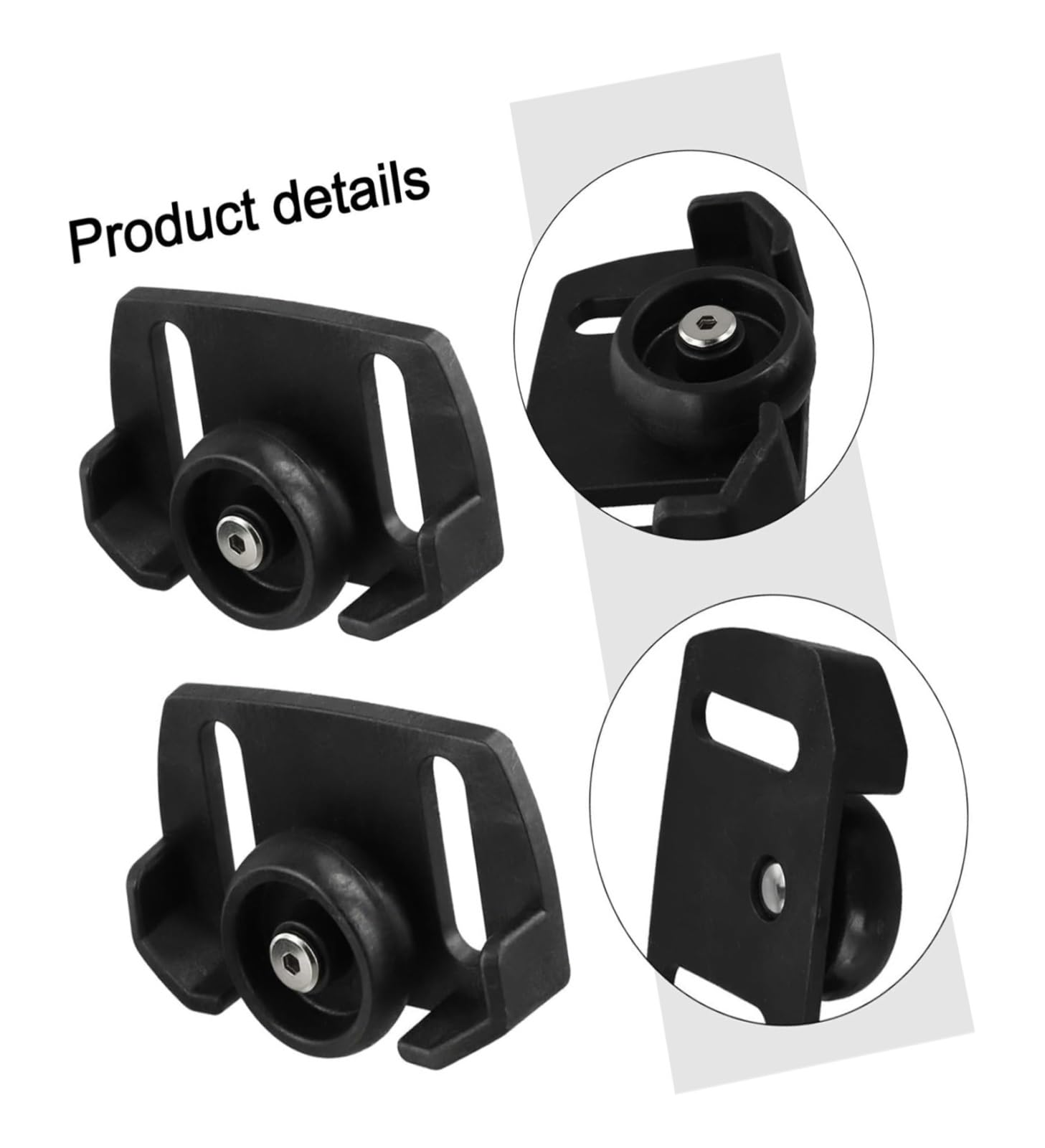 490-241-0038 Pattini scorrevoli for spazzaneve a 2 stadi, centri dei bulloni da 2-1/2" e 3", con ruote di ricambio in plastica e kit di bulloneria