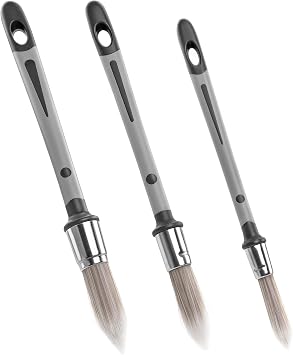 BlingKingdom 3pcs Paint Brushes for Trim, Painting Edger, 0.35/0.47/0.6 in