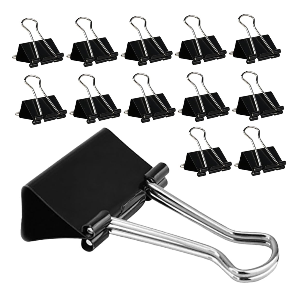 60kawałki Małe Spinacze Biurkowe Binder Clips Wytrzymałe Spinacze Do Papieru Do Biura Szkoły i Domu Nowoczesny Design Efektywne Zarządzanie Dokumentami