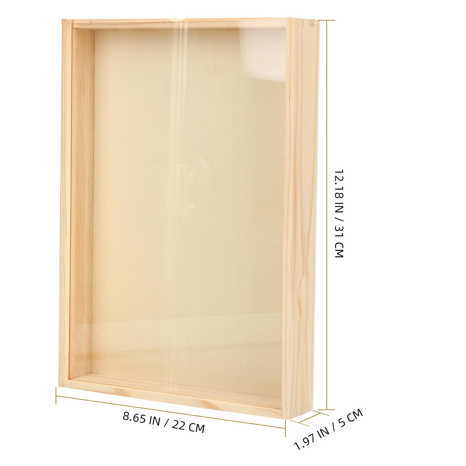 Alipis Caja de Exhibición Tapa para Almacenamiento de Insectos y Mariposas de Madera y Acrílico Retro Gran Capacidad y Diseño Rectangular para Decoración