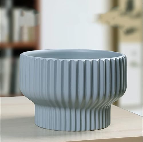 Miniatura 5 de Puoyik Juego de 2 Macetas de Flores de 86 pulgadas, Macetas de Flores de Cerámica con Agujeros de Drenaje, Maceta de Plantas de Flores para