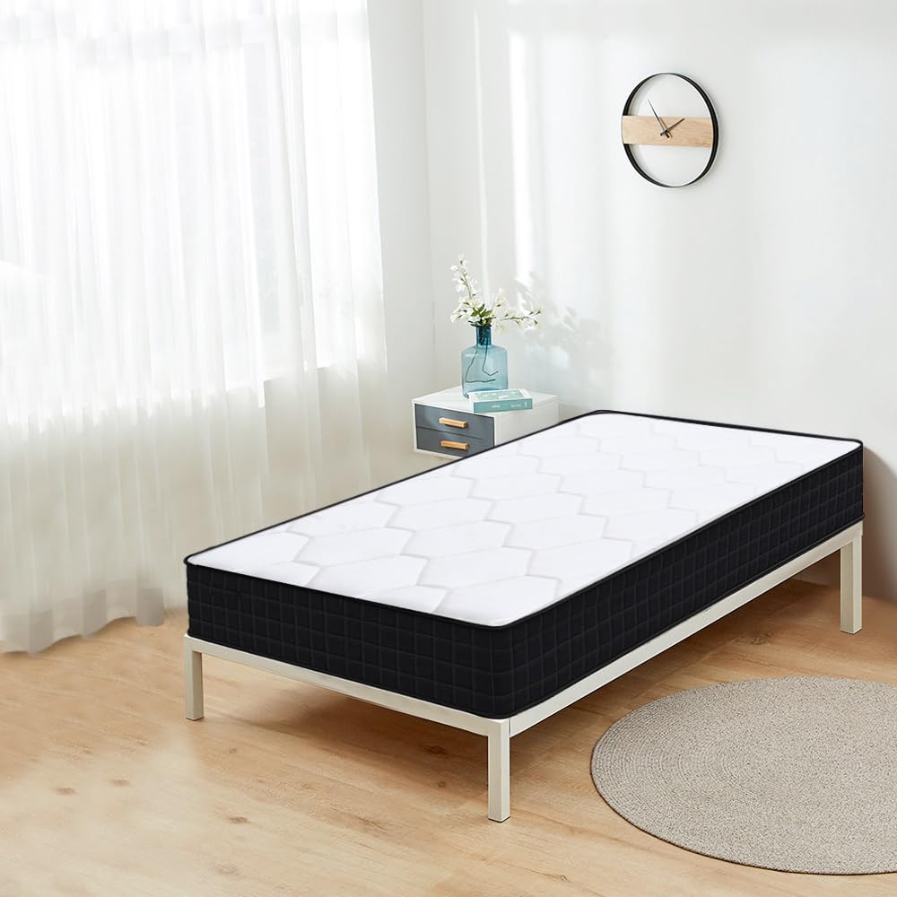 Luxirest Matelas 90x190,Ensemble Matelas et Couette et Oreiller,1 Personne, 15cm Épaisseur