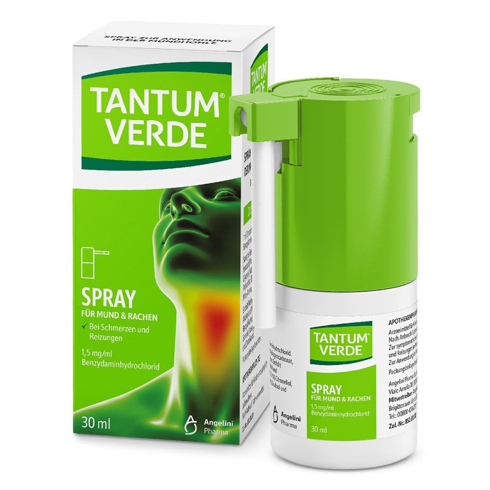 Tantum Verde 1,5 mg/ml Spray – 60 ml, apothekenpflichtig, PZN 08032645